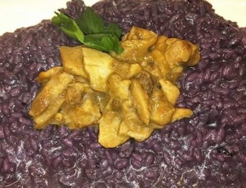 RISOTTO SALSICCIA, MIRTILLI E PORCINI